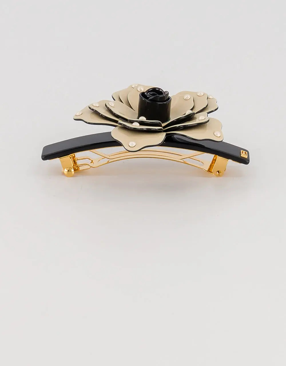 Floraison Naturelle Barrette - Beige - 8 Cm- flower clip-Alexandre de paris GCC