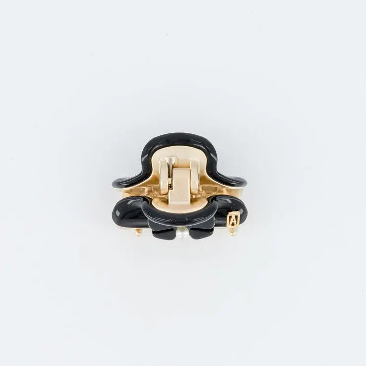 Princesse Noire Clip - Black-3 CM-Eid outfits vendome clip- Alexandre de paris GCC-Pearl hair clip