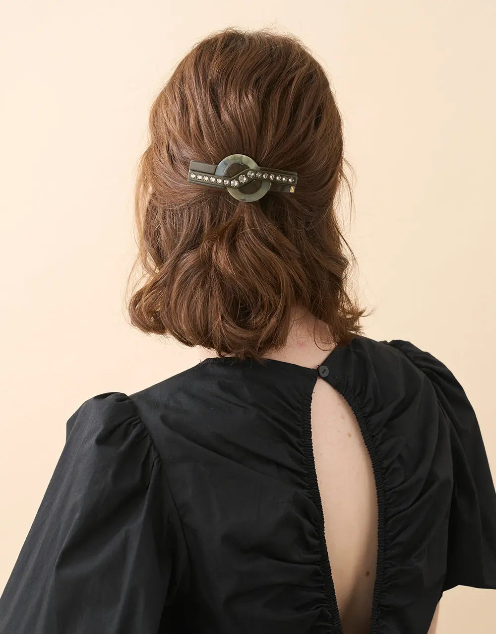 TIMELESS|BARRETTE|8|GREEN|ACELATE Hair & Beauty Network