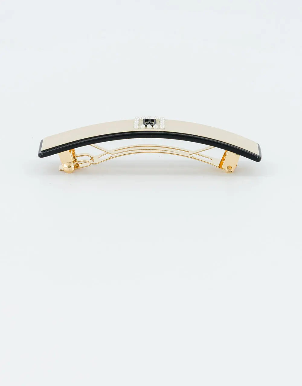 Liserai Charme Barrette-Beige-hair accessory-8cm-Alexandre de paris GCC
