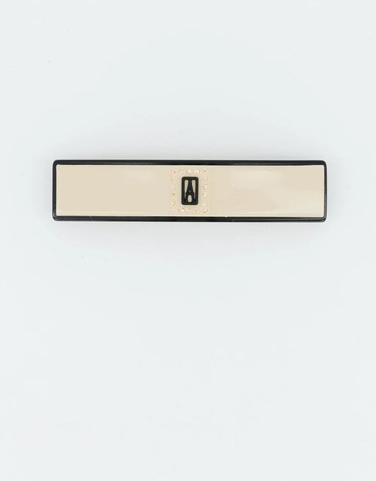Liserai Brillante Barrette-Beige-8.5 cm-Office hair barrette-Alexandre de paris GCC