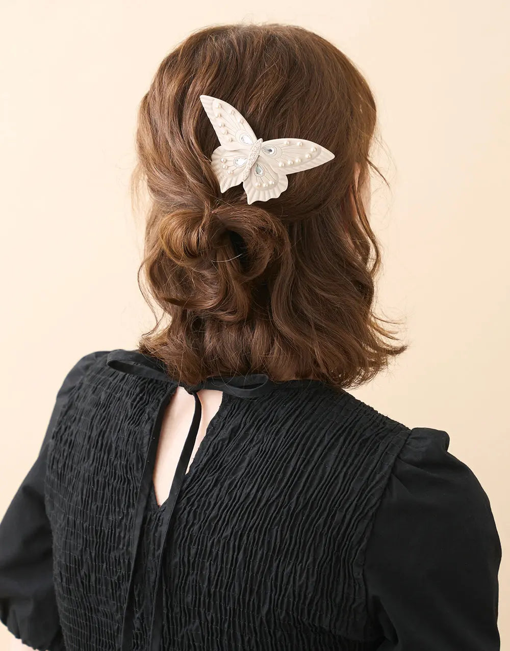 BEADS|BARRETTE|8|BEIGE|ACELATE Hair & Beauty Network