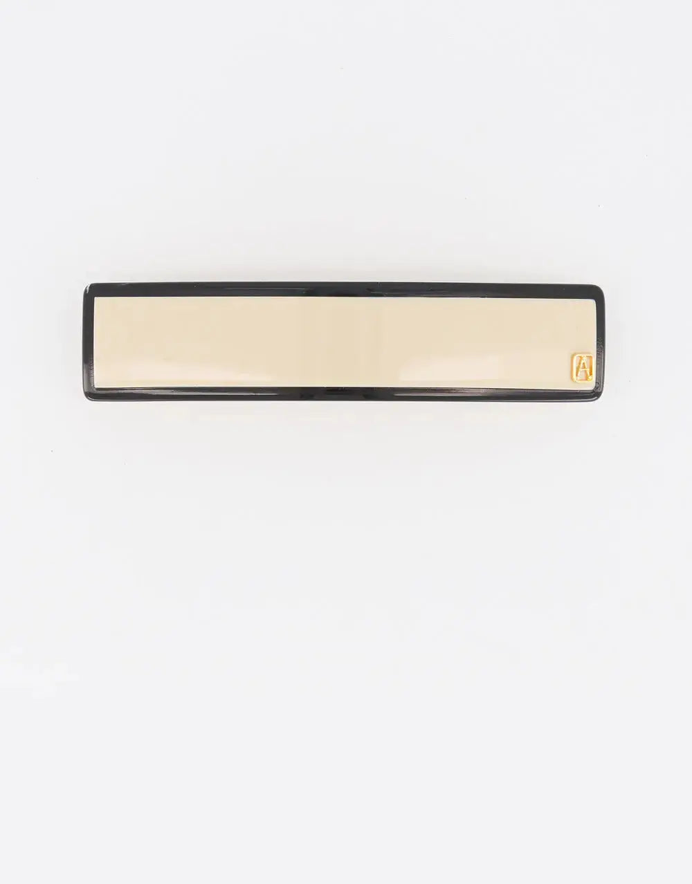 Ecrue barrette-Beige barrette-8.5cm-minimal hair accessory-detail view-Alexandre de Paris GCC