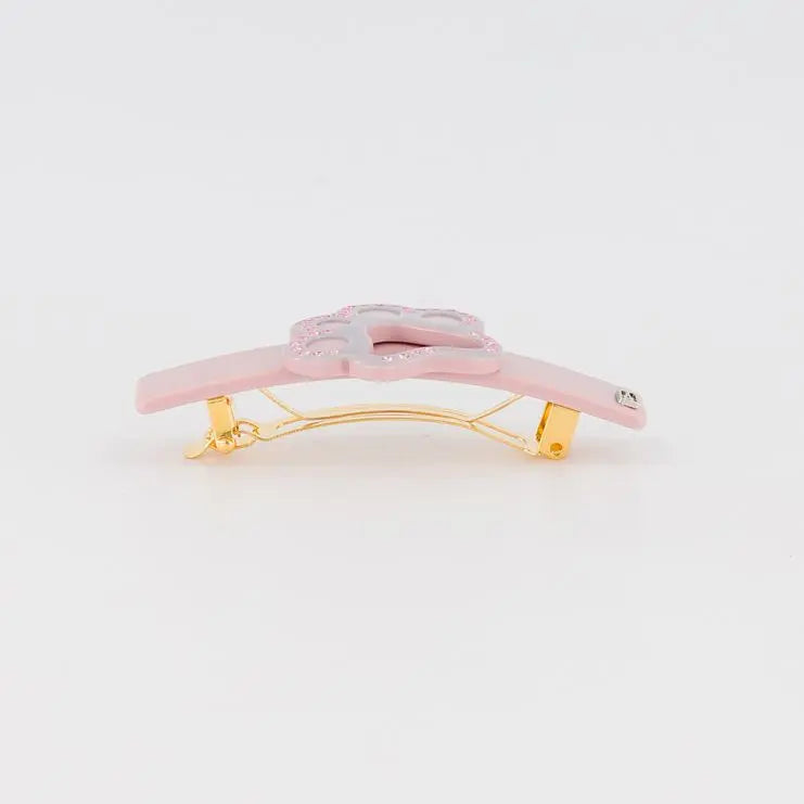 Chienou Side Barrette-6 cm- purple and pink hair barrette-cute barrette-Alexandre de paris gcc