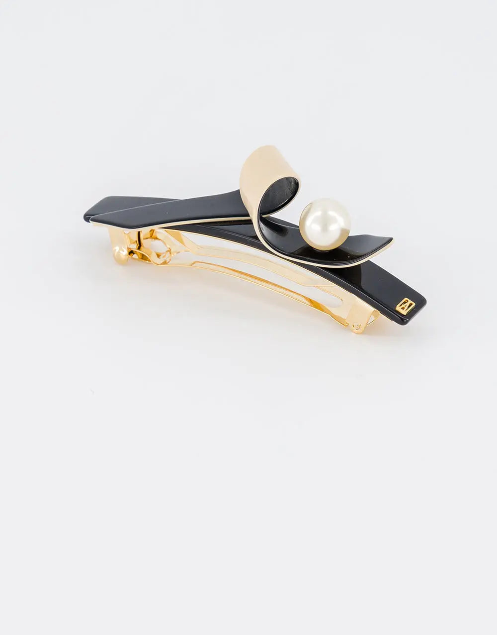 Noirisse Barrette - Black -8.5 Cm-artistic clip-Alexandre de paris GCC