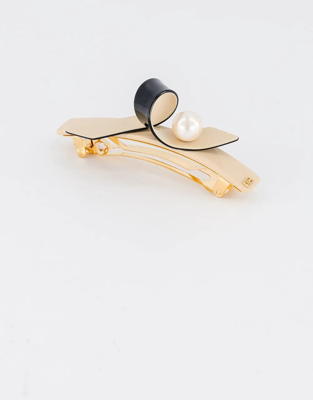 Noirisse Barrette-bow clip-beige-8.5 cm-Alexandre de paris GCC