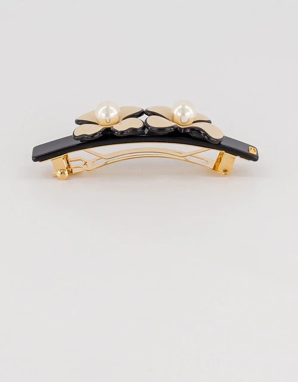 Douce Fleur Barrette - Beige - 8 cm- Pearl flower-Alexandre de paris GCC