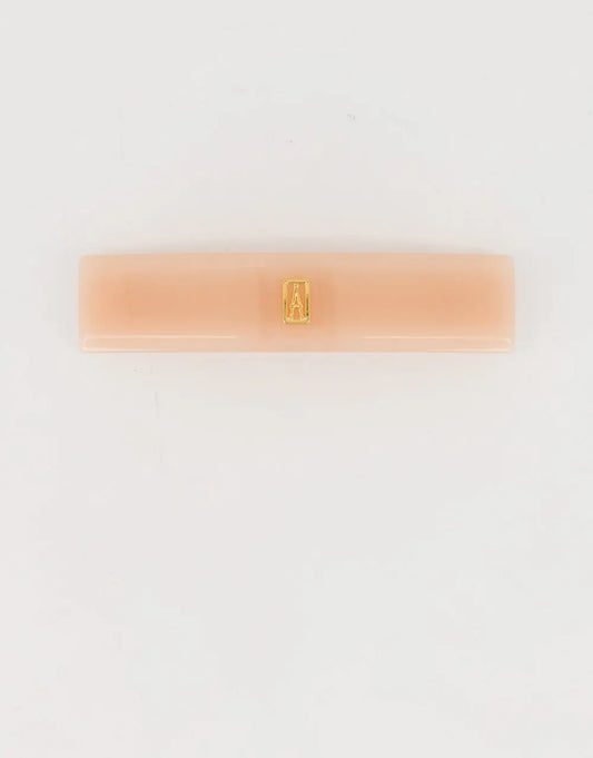 Crème De Côté Barrette-Beige-8 cm-Modern minimal barrette-Alexandre de Paris GCC