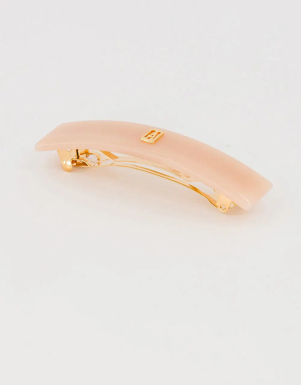Crème De Côté Barrette-Beige-8 cm-Modern minimal barrette-Alexandre de Paris GCC