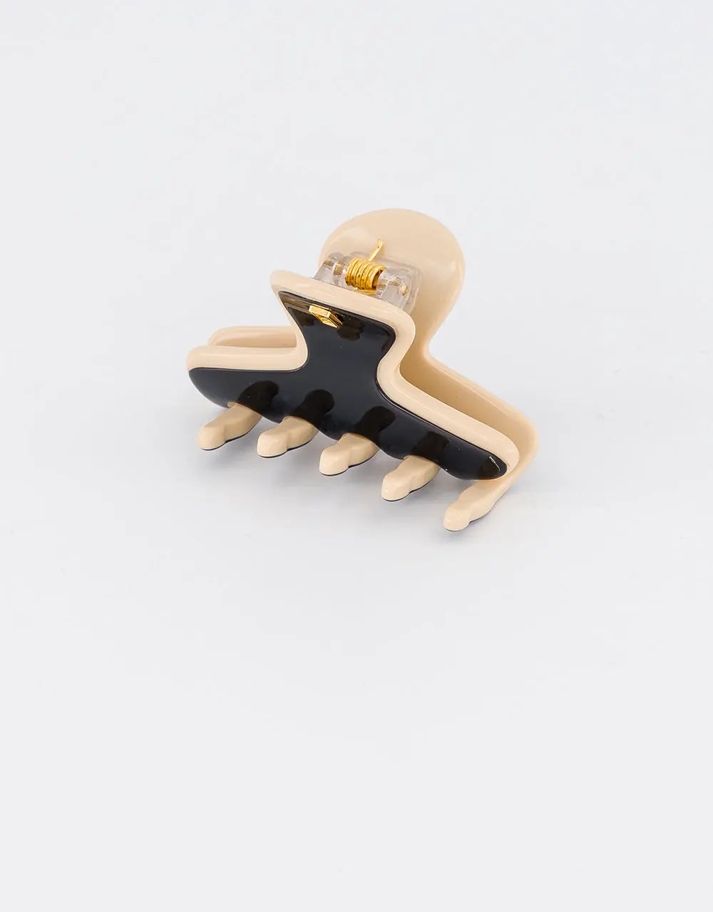 Coquille Mate Clip-Black-nude clip-6 cm-Alexandre de paris GCC-french hair clip