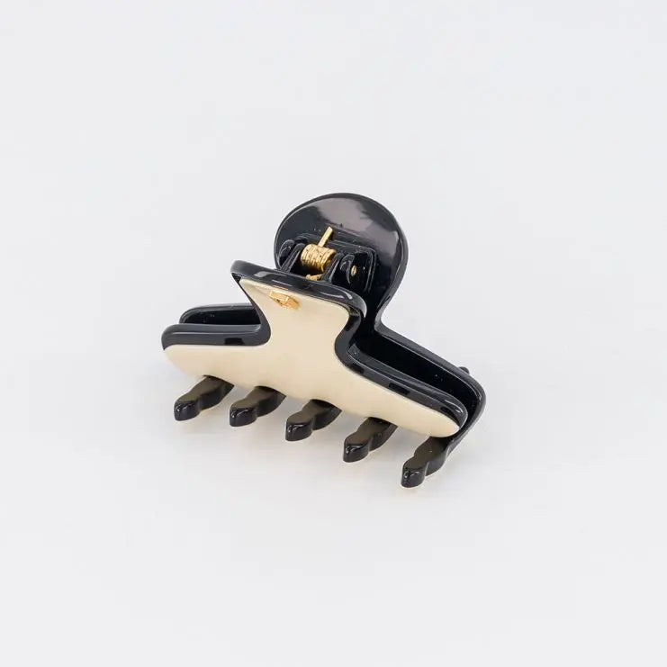 Alba clip-6 cm-vintage hair clamp clip-Beige-Alexandre de paris gcc