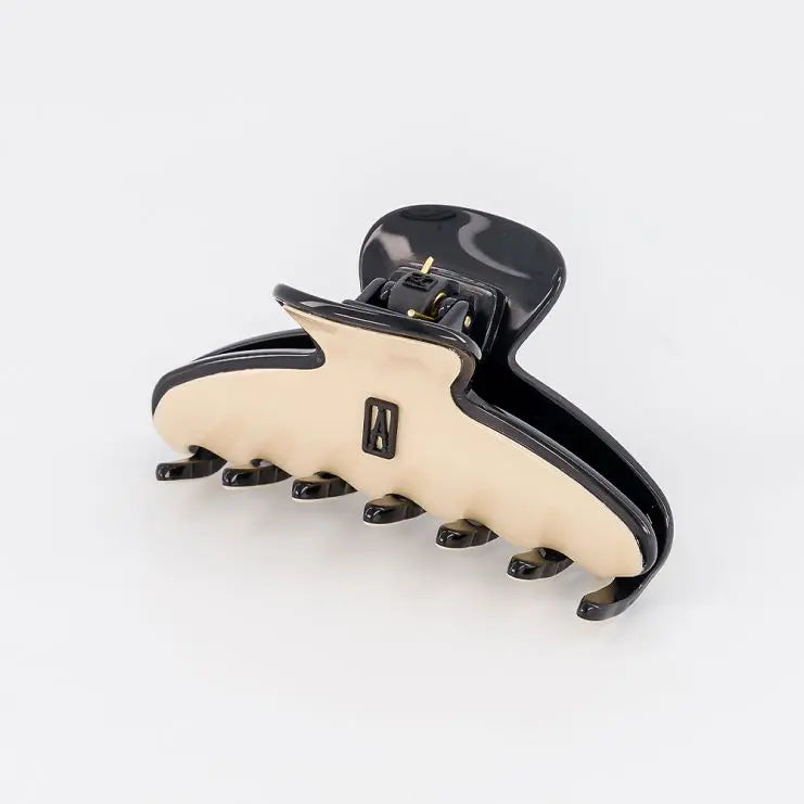 Lea clip-beige-women hair clip-8.5cm-Alexandre de Paris gcc