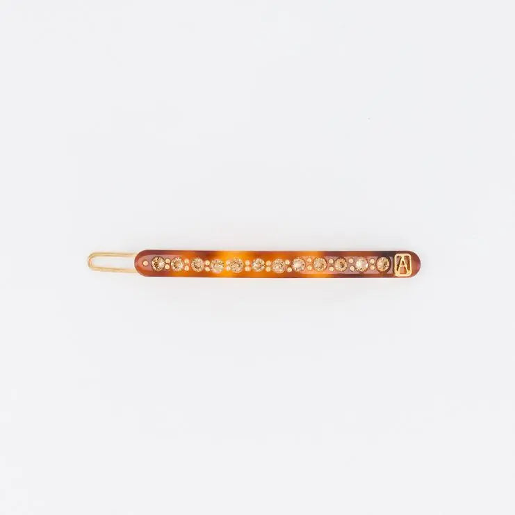 Timeless|Side Barrette|6|BROWN|Acelate Alexandre De Paris GCC
