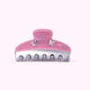 Cristal Argenté Clip - Pink