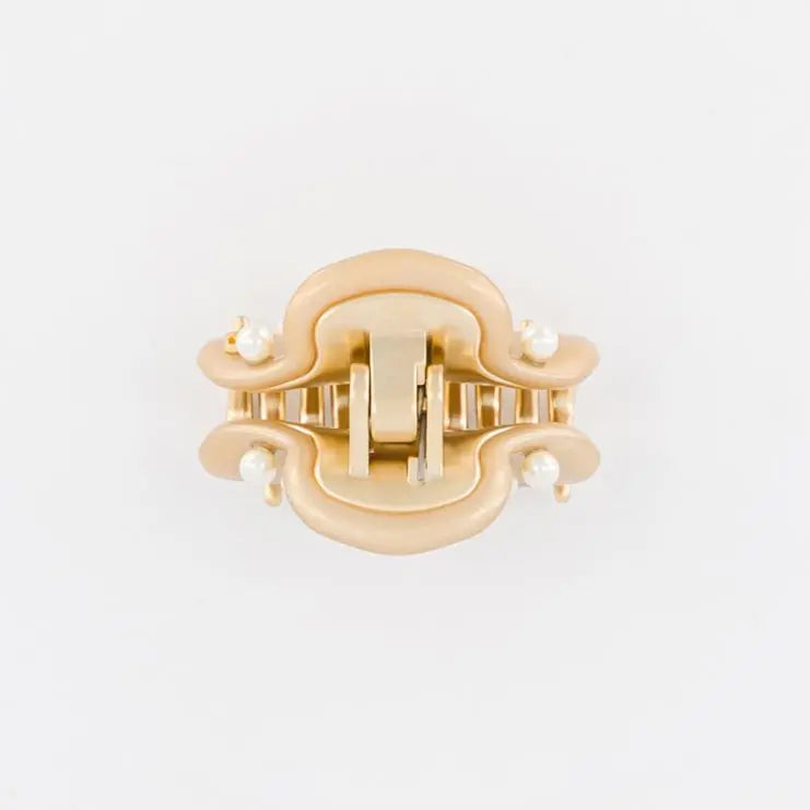Isolde Clip-Gold-4.5 cm-fashion luxury-vendome clips-Top view-alexandre de paris gcc