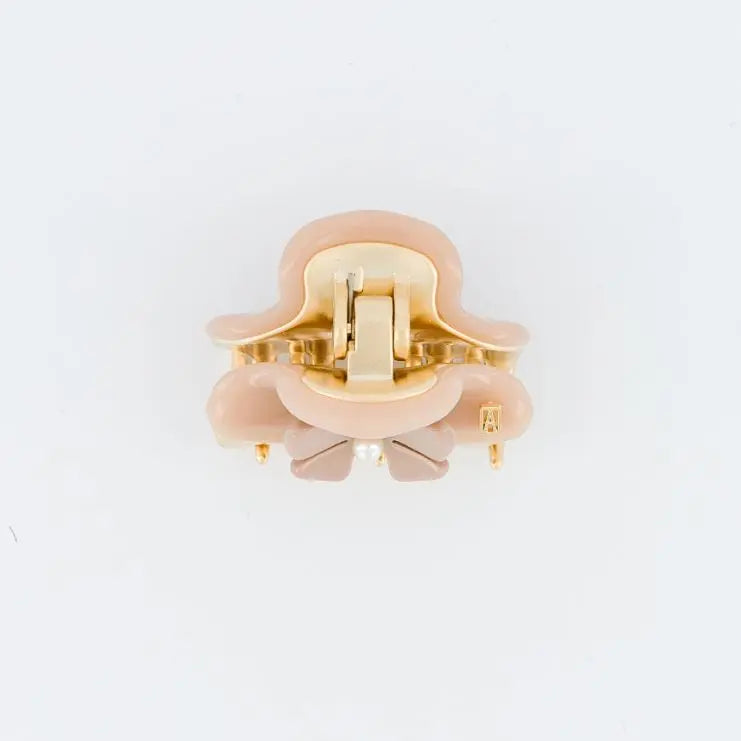 Caramel Clair Clip - Beige-4.5 CM-Eid attire- bow hair clip-Alexandre de paris GCC-vendome