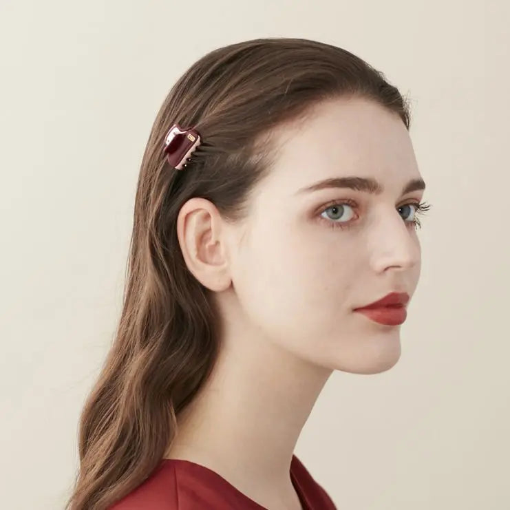 Vendome|Clips|3|ROSE GOLD MAROON|Acelate Alexandre De Paris GCC