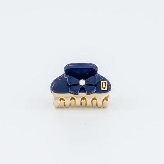 Saphir Perlé Clip - Blue- 3 cm- Eid outfit vendome clip- Alexandre de paris GCC-pearl hair clip