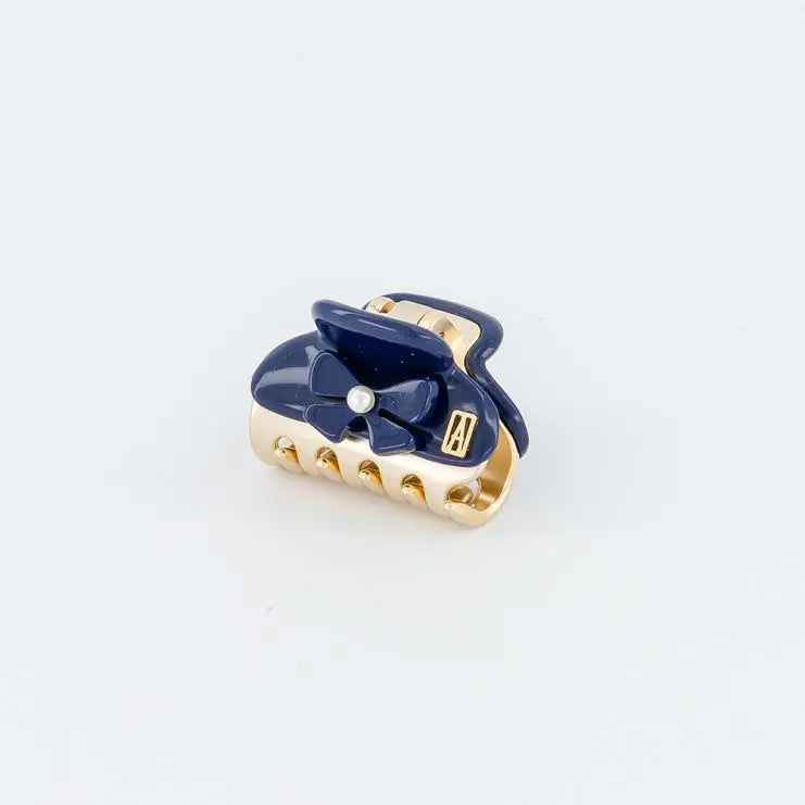 Saphir Perlé Clip - Blue- 3 cm- Eid outfit vendome clip- Alexandre de paris GCC-pearl hair clip