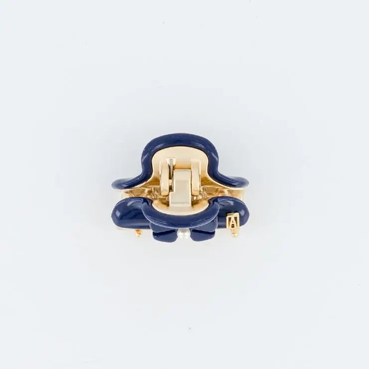 Saphir Perlé Clip - Blue- 3 cm- Eid outfit vendome clip- Alexandre de paris GCC-pearl hair clip