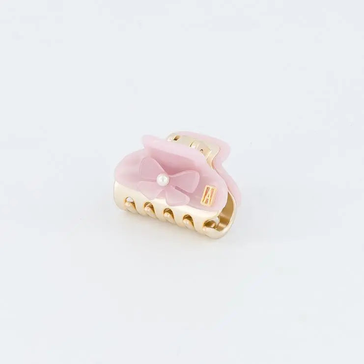 Rose Tendresse Clip-Pink-3 cm-Eid outfits vendome clip- alexandre de paris GCC-Pearl hair clip