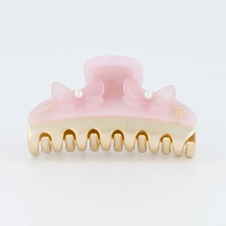 Chérie Clip - Pink floral claw clip - Eid hair clip-vendome clip-7.5 cm-Alexandre de paris GCC