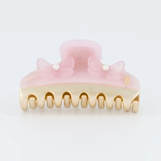 Chérie Clip - Pink floral claw clip - Eid hair clip-vendome clip-7.5 cm-Alexandre de paris GCC
