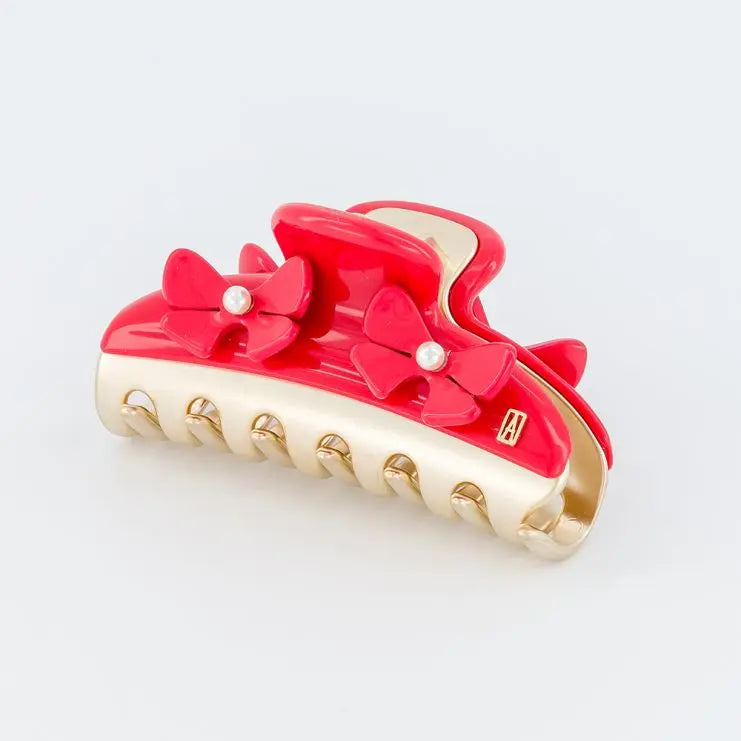  Rouge Amour Clip - Red floral claw clip- 7.5 cm - Eid hair clip- vendome clip- Alexandre de paris GCC