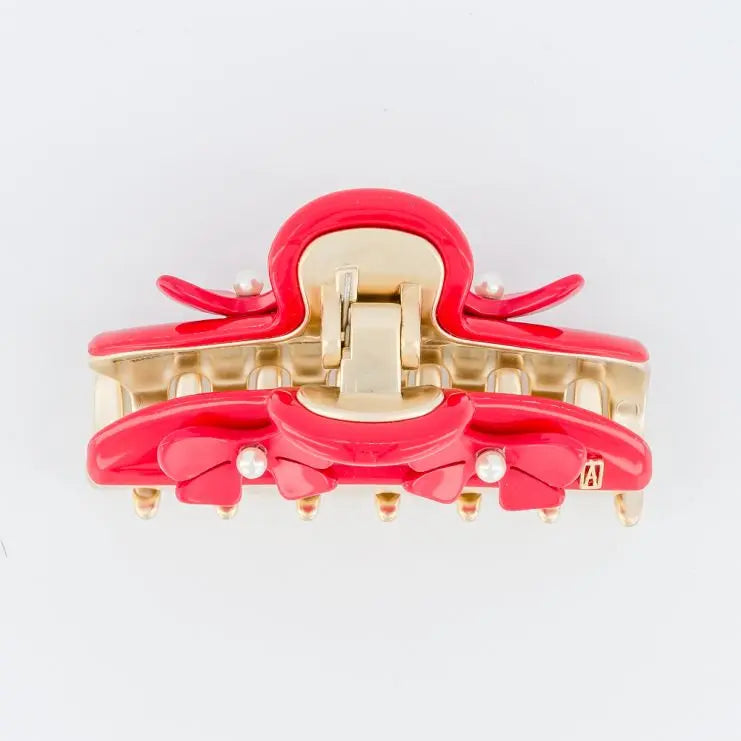  Rouge Amour Clip - Red floral claw clip- 7.5 cm - Eid hair clip- vendome clip- Alexandre de paris GCC